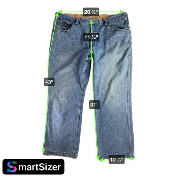 Duluth Trading Co Men's 46x32 Stonewash Ballroom Relaxed Fit 100% Cotton Jeans - Picture 9 of 9